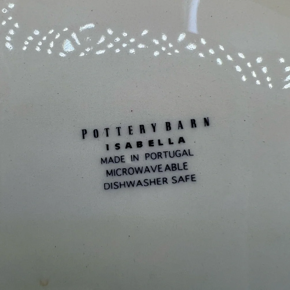 Pottery Barn Isabella Dessert Bread & Butter Plates Set of 3 Dishes